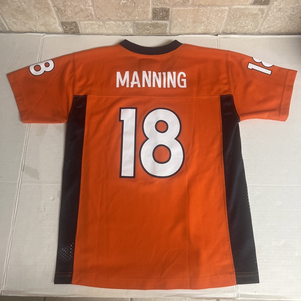 A NFL Team‎ Apparel Peyton Manning Broncos Youth Jersey #18 Size YOUTH M (10/12)